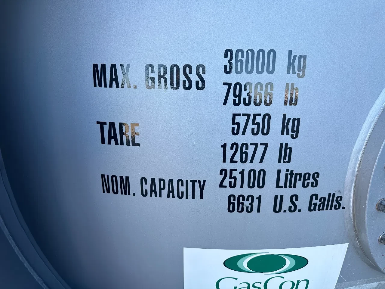 Diversen 2017 - 20FT ISO T50 Gastank / T50 / 25.000L / MAWP: 15,1 bar / 5Y- + CSC-inspection valid till 06-2028 obrázek 19