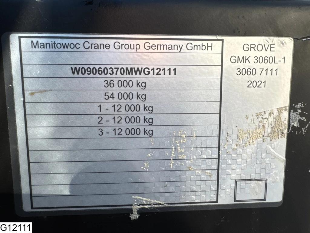 Grove 2021 - GMK3060L-1 6x6, 60.000 kg, 48 m afbeelding 19