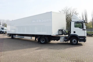 MAN TGM 2019 - 15.290 Trekker + Heiwo city trailer geïsoleerd + Dhollandia 2000 KG klep image 2 miniature