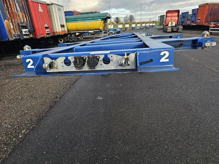Van Hool A2C001 container CHASSIS -55 foot - 2 X 20 FOOT 45 ft 40 ft. -BPW DISC.-steering axle- 2 pieces -financiering mogelijk 2020 image 42