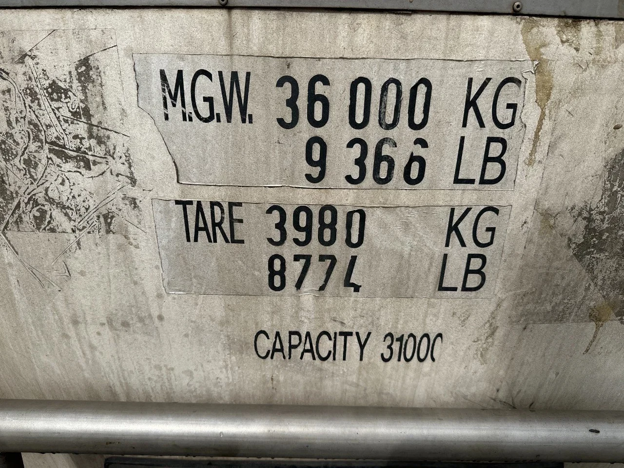 Welfit Oddy 2001 - 20FT SWAPBODY 31.050L / T7 / L4BN / AMKD / 5Y inspection: 08-2027 imagem 11