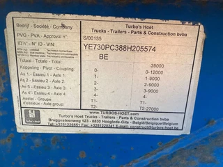 Turbo's Hoet N/A 2008 - 40 FT / BPW + Disc / 1x Lift Axle / 4690 KG! изображение 8