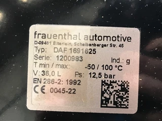 DAF N/A - 1691625 LUCHTKETEL+BEVESTIGING 36L  CF/XF/XG EURO 5-6 (NIEUW) zdjecie 3