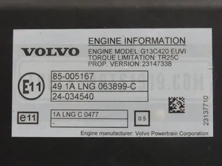 Volvo N/A 2016 - Engines & Parts Motor G13C420 E6 Volvo zdjecie 3