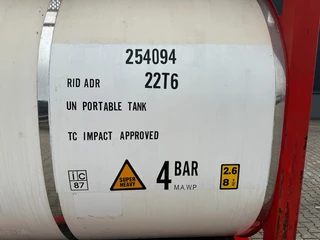 CIMC N/A 2012 - 20FT ISO / 25.070L / 1-COMP.  / BAFFLES / UN PORTABLE  / T11 / 22T6 / valid 2,5Y/CSC-inspection till 06/2027 image 14