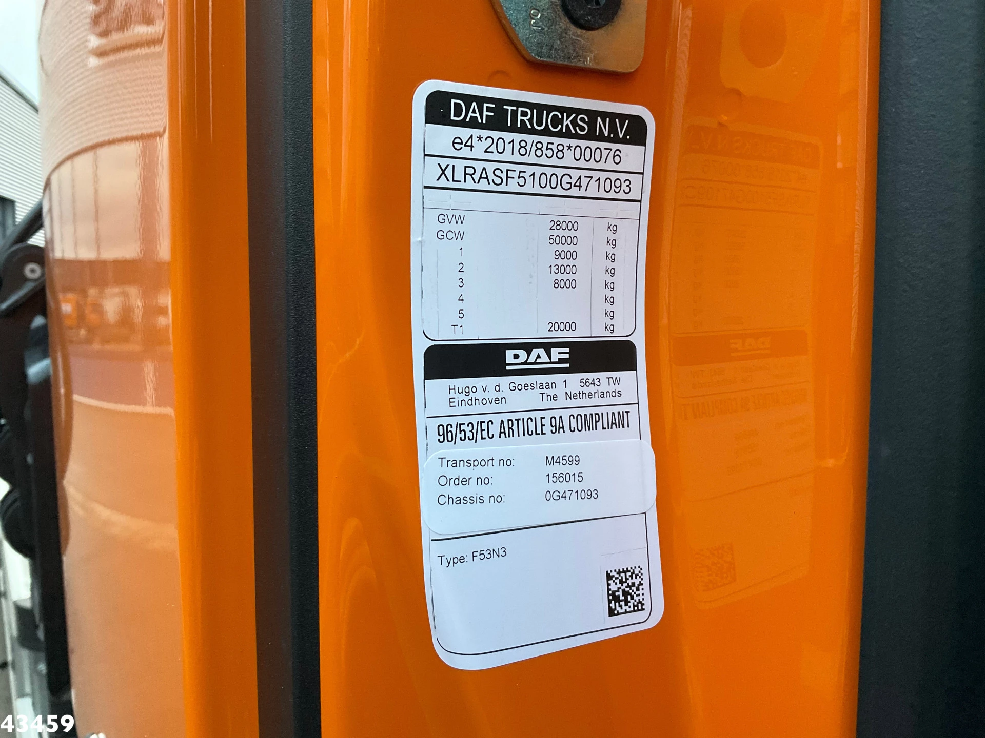 DAF FAN XD 450 Hiab 23 Tonmeter laadkraan 2023 afbeelding 24