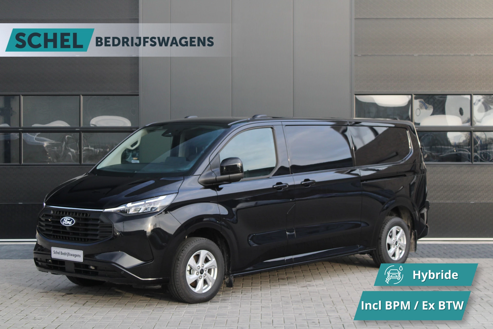 Ford Transit Custom 2025 - 320 2.5 PHEV L2H1 Limited 232pk - 2x Schuifdeur - Trekhaak - Stoel/Stuurverwarming - Blindspot - Keyless - Rijklaar afbeelding 1