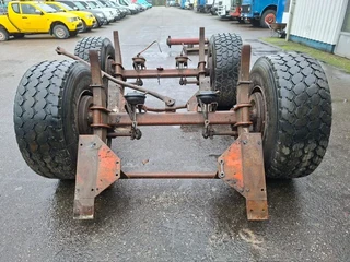 Fruehauf - 2 Trailer Axles on Spring suspension , with 4 nice tyres image 2 thumbnail