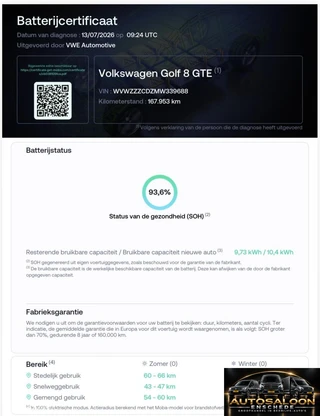 Volkswagen Golf 2021 - 8 1.4 eHybrid GTE 245 PK SOH 93,6% Navi Pano afbeelding 2 miniatuur