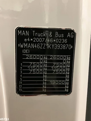 MAN TGM 2019 - 26.320 Euro 6 Bocker hoogwerker met Jib 46 meter Just 33.833 km! afbeelding 35