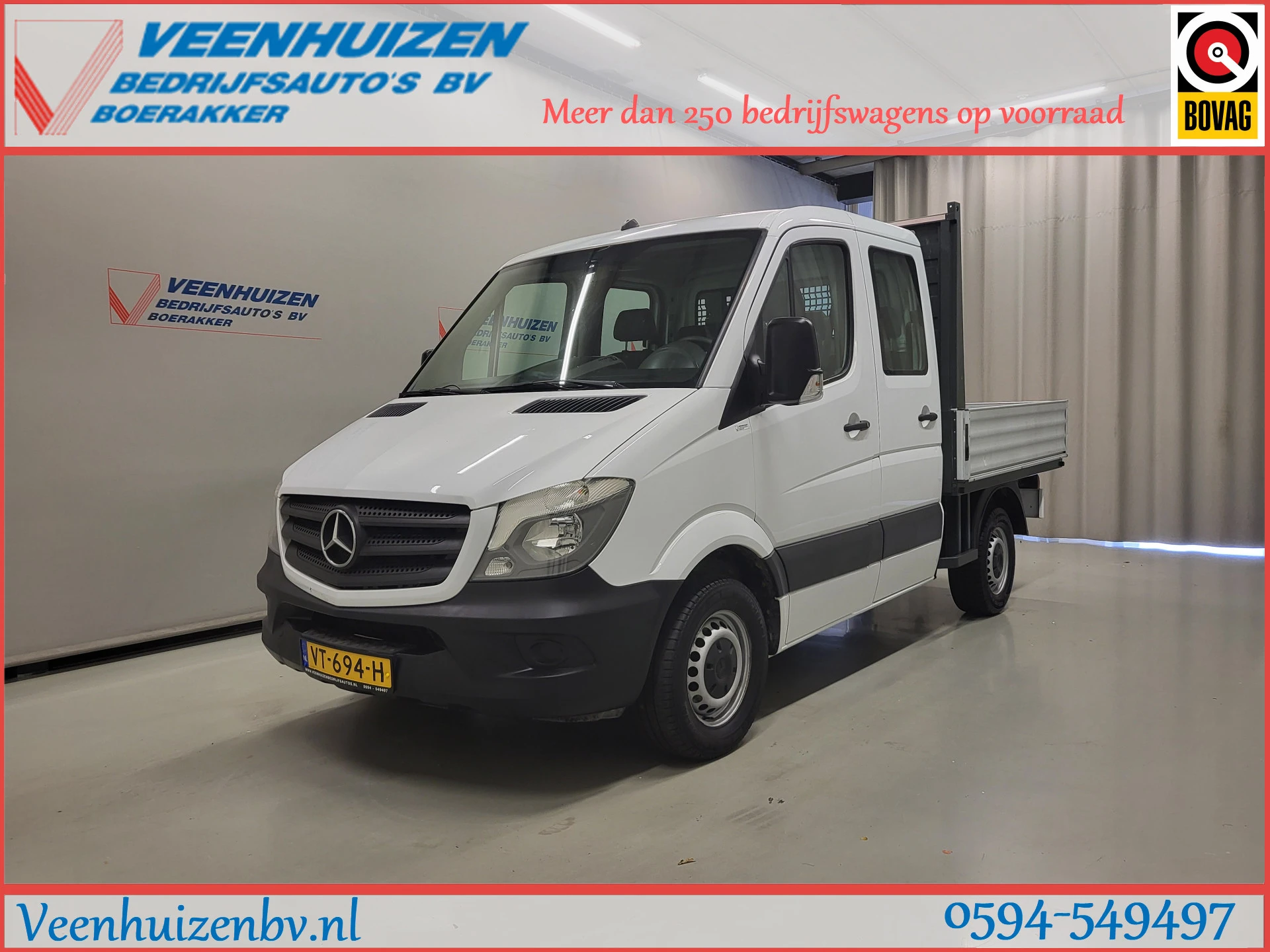 Mercedes-Benz Sprinter 2016 - 210CDI Pick-up Dubbele Cabine Automaat! afbeelding 1