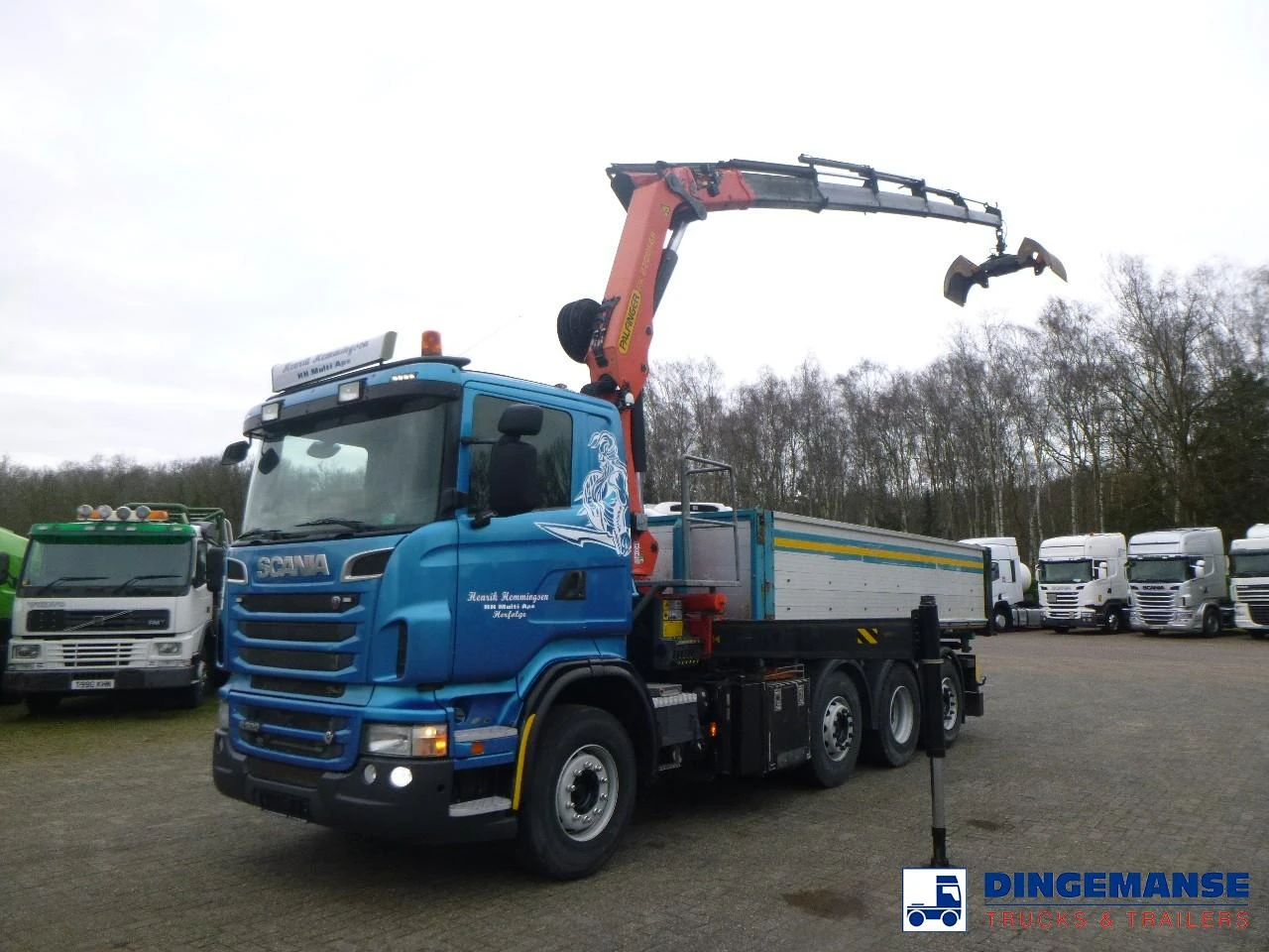 Scania R 2013 - 500 8X2 tipper + Palfinger PK27001 EHD image 1