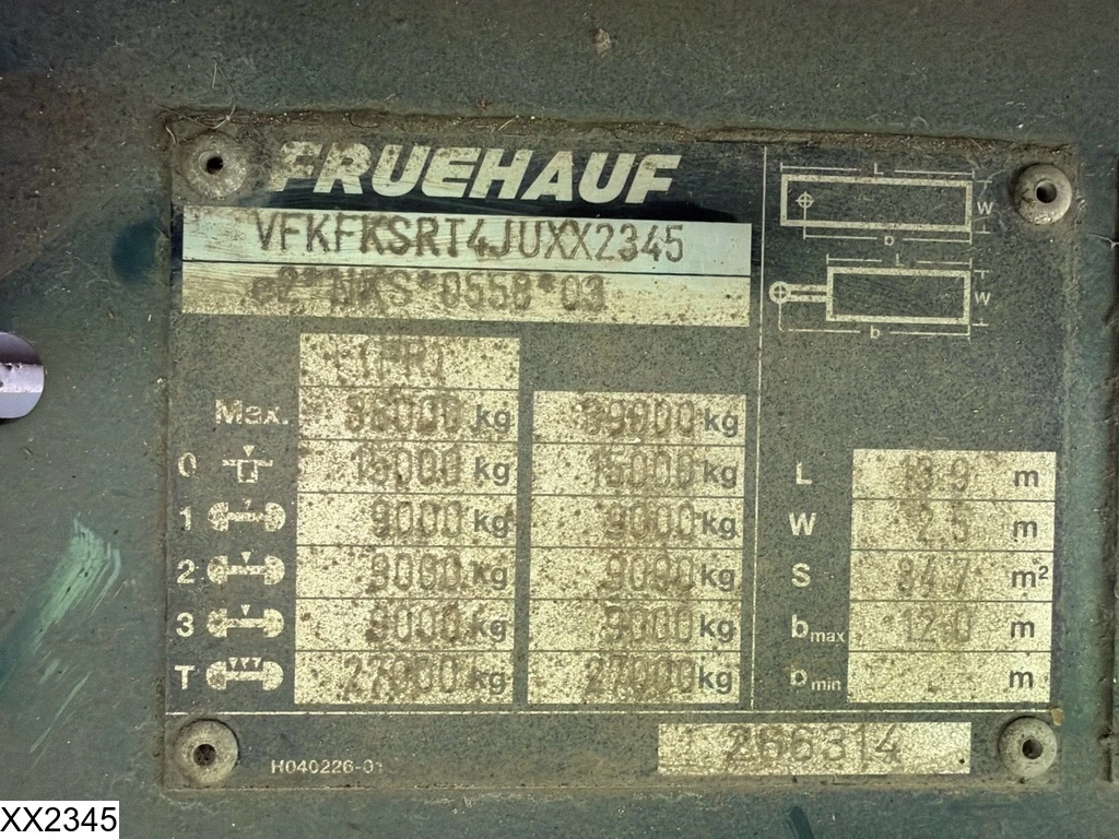 Fruehauf 2018 - Tautliner Dhollandia изображение 4