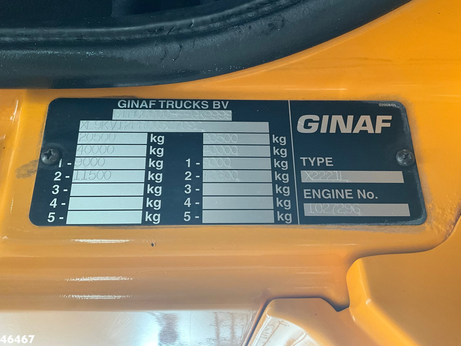 Ginaf X 2221 L 4x4 Hiab 9 Tonmeter laadkraan Just 198.696 km! 2013 afbeelding 22