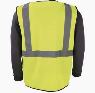 Unbranded Striking yellow safety vest afbeelding 3 miniatuur