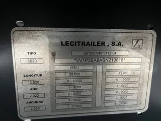 Lecitrailer N/A 2022 - 3E20 / Closed Box / SAF Disc / Dhollandia obrazek 10