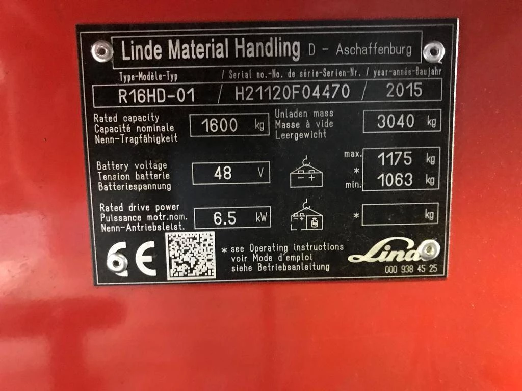 Linde R 16 HD-01 2015 afbeelding 6