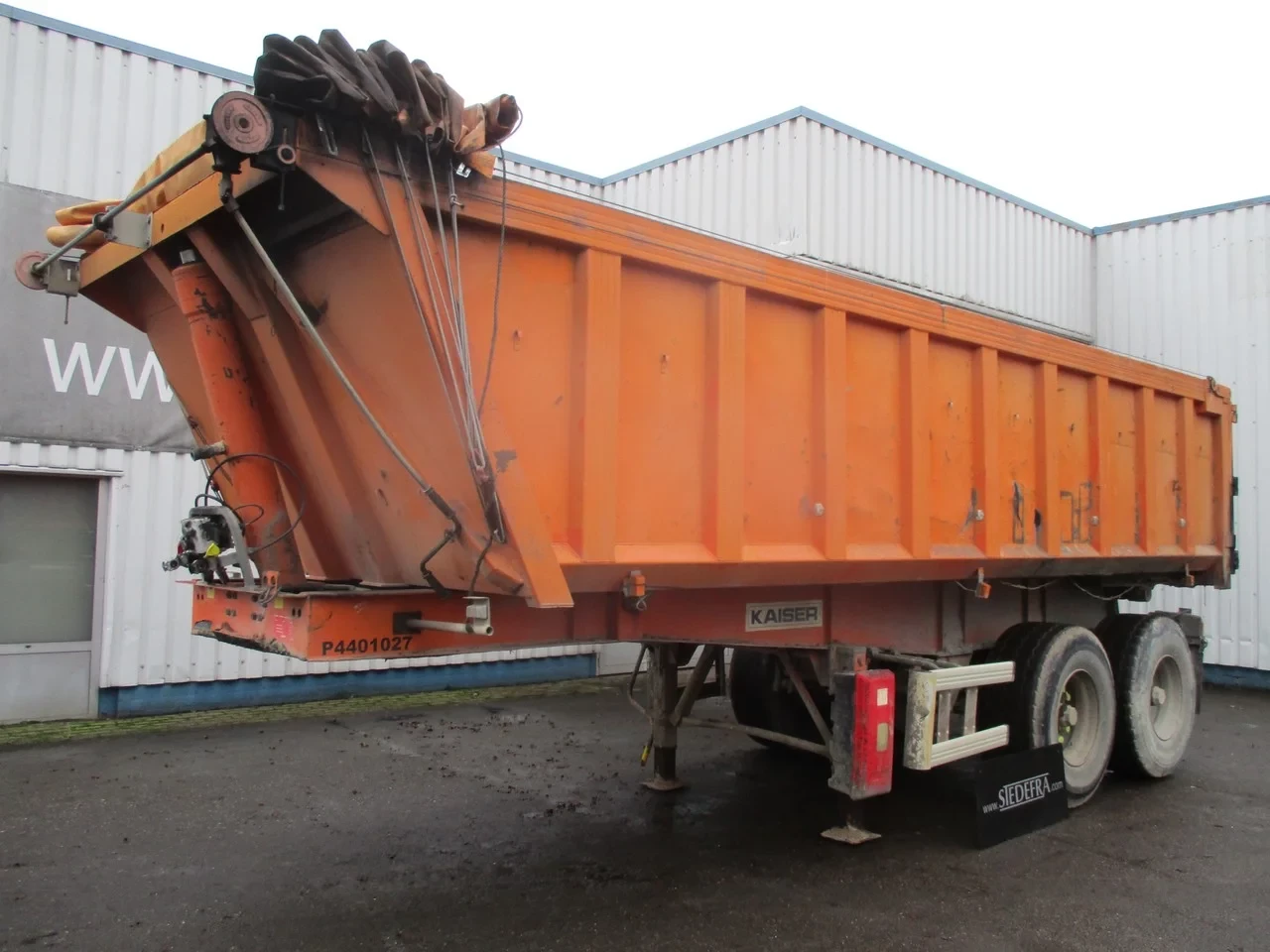 Kaiser 2001 - 2 axle , steel tipper trailer , spring suspension , drum brakes Bild 1