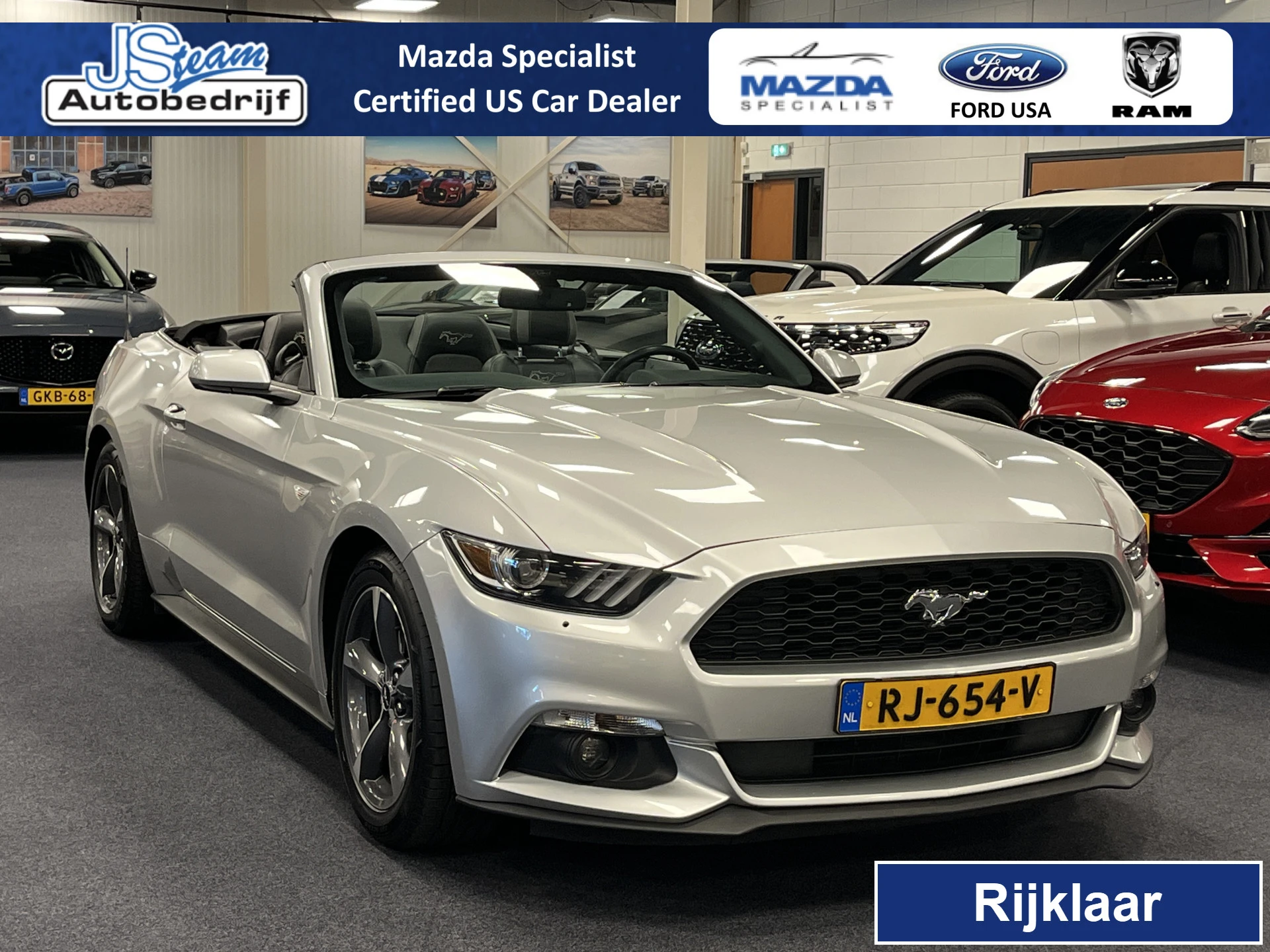 Ford Mustang 2015 - Convertible 3.7i V6 Premium 305PK Automaat Lederen bekleding Camera afbeelding 1