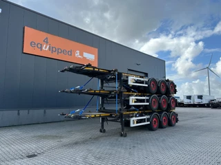 Burg N/A 2012 - stack of 3x 2012 BURG 20FT ADR (EX/II, EX/III, FL, AT) Chassis, Empty weight : 3.690kg, SAF INTRADISC, 2x Liftaxle, NL-chassis obrazek 1