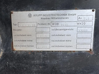 Krupp N/A 1989 - KMK3035, SWING AWAY BIFOLD JIB, NEW TYERS imagen 19
