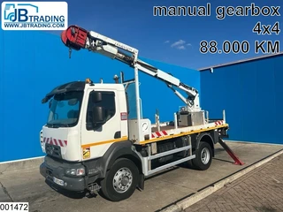 Renault D 2019 - 16 280 4x4, EURO 6, steel suspension, drilling rig/crane te koop