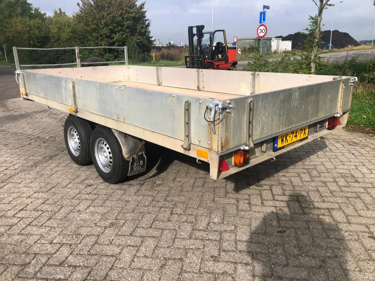 Trailer 1993 - 2 As Tandem as Aanhangwagen Open, WK-74-PX afbeelding 1